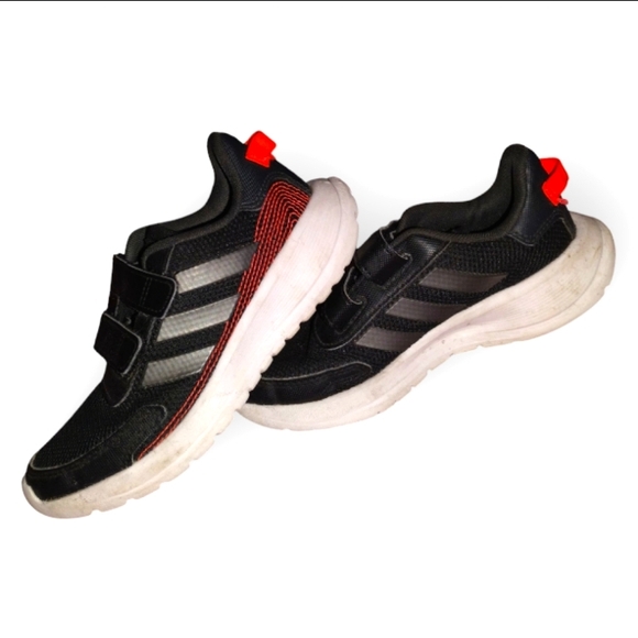 Adidas Little Boys Black & Orange Sneakers Size US 13 - Picture 4 of 7